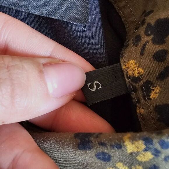 DIESEL Long Sleeve Button Down Shirt Olive Floral 90s Biker Grunge Old Money - Picture 8 of 10